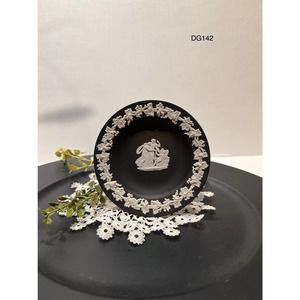 Vintage Wedgwood Jasperware Black and White Collector Dish